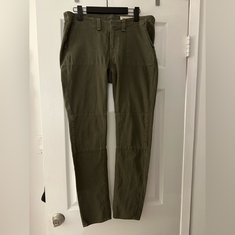 Rag & bone jean Cropped Pants- Army/Khaki Green